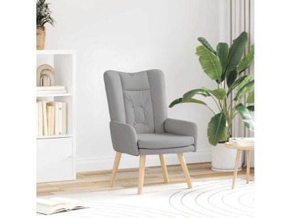 Relaxační křeslo Oblačná šedá 63 x 67 x 94 cm textil