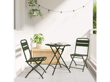 Skládací židle do zahrady 2 pcs Zelená 55 x 56.5 x 91 cm Ocel