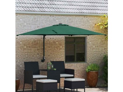 Zahradní slunečník Zelená 248.5 x 247.5 x 160 cm textil