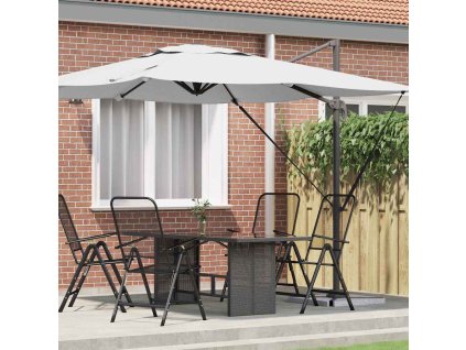 Roma Parasol Béžová 286 x 285 x 265 cm Polyester a hliník