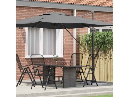 Roma Parasol Antracit 286 x 285 x 265 cm Polyester a hliník