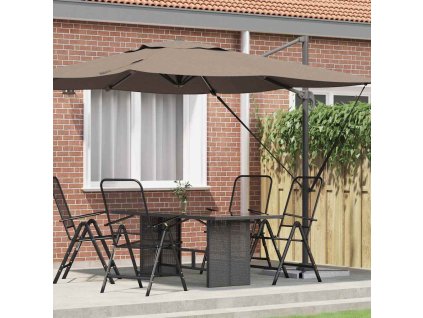 Roma Parasol Taupe 286 x 285 x 265 cm Polyester a hliník