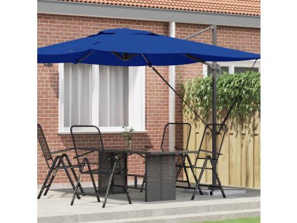 Roma Parasol Modrá 286 x 285 x 265 cm Polyester a hliník