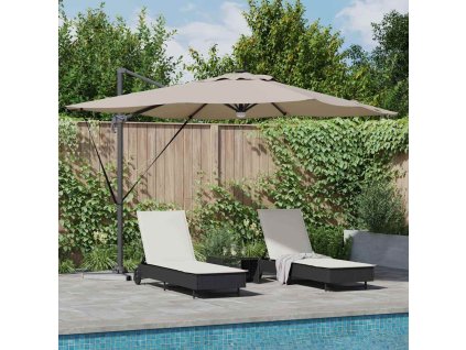 Roma Parasol Taupe 286 x 285 x 270 cm Hliník a polyester