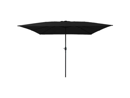 Zahradní slunečník Černá 295 x 295 x 245 cm Polyester a ocel