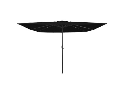 Zahradní slunečník Černá 295 x 295 x 245 cm Polyester a ocel