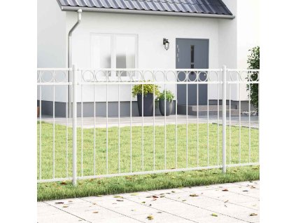 Zahradní plot Bílá Ocel