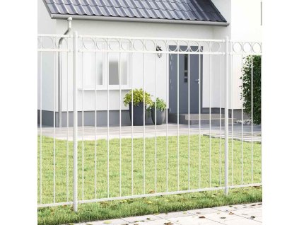 Zahradní plot Bílá Ocel