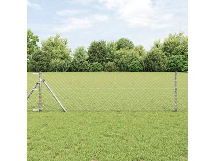 Plot z řetězových odkazů Stříbrná 25 x 0,4 m Zinkovaná ocel