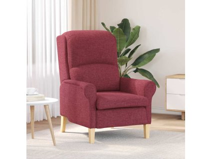 křeslo vínová červená 76 x 94 x 102 cm textil