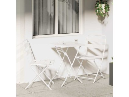 Bistro souprava 3 pcs Bílá Ocel