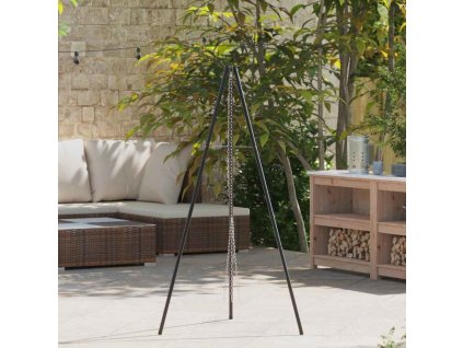 Stativ na táborák Černá 92 x 92 x 151.5 cm Ocel