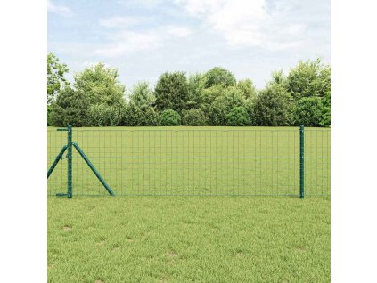 Plotové sloupky 2 pcs Zelená 50 cm Práškově lakovaná ocel