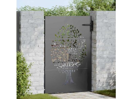 Zahradní brána, Zahradní brána 85x75 cm Corten ocel s designem stromu