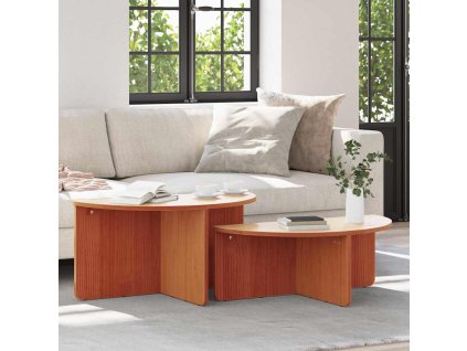Konferenční stolek 2 pcs Voskově hnědá 79 x 39.5 x 40 cm