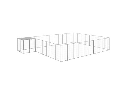 Psí kotec stříbrný 25,41 m² ocel