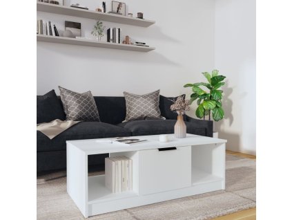 Konferenční stolek bílý 102 x 50 x 36 cm kompozitní dřevo