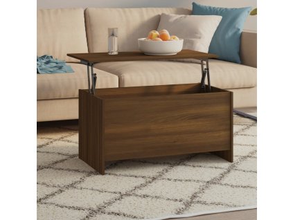 Konferenční stolek hnědý dub 102x55,5x52,5 cm kompozitní dřevo