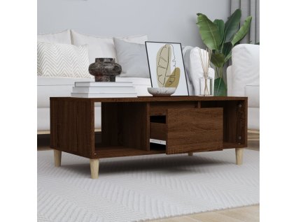Konferenční stolek hnědý dub 90 x 50 x 36,5 cm kompozitní dřevo