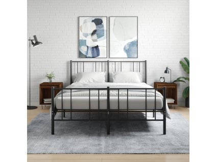 Noční stolky 2 ks hnědý dub 40 x 35 x 50 cm kompozitní dřevo