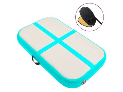 Nafukovací žíněnka s pumpou 60 x 100 x 20 cm PVC zelená