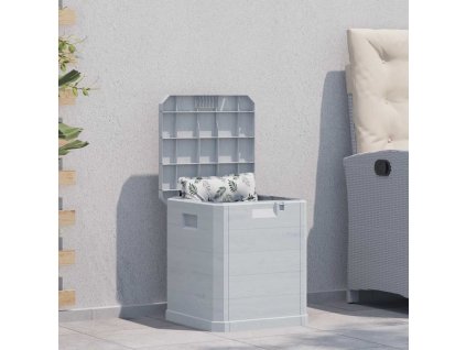 Zahradní úložný box 90 l světle šedý