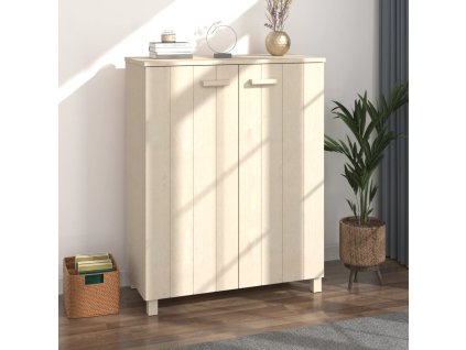 Botník HAMAR medově hnědý 85 x 40 x 108 cm masivní borovice