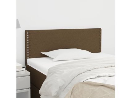 Čelo postele tmavě hnědé 80 x 5 x 78/88 cm textil
