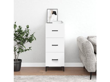 Příborník bílý 34,5 x 34 x 90 cm kompozitní dřevo