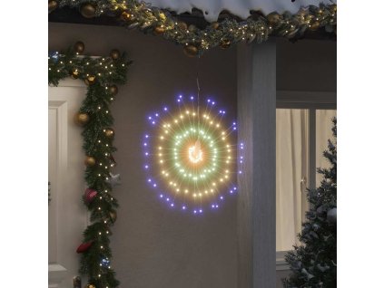 Vánoční hvězdicové světlo 140 vícebarevných LED diod 17 cm