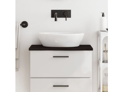 Koupelnová deska tmavě hnědá 60x40x2 cm ošetřený masiv