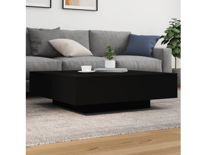 Konferenční stolek s LED osvětlením černý 100 x 100 x 31 cm