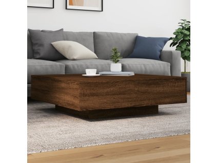 Konferenční stolek hnědý dub 100 x 100 x 31 cm kompozitní dřevo