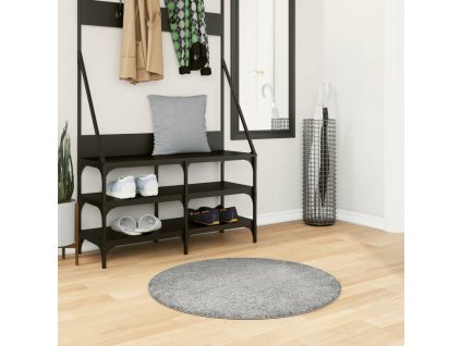 Koberec PAMPLONA s vysokým vlasem moderní zelený Ø 80 cm