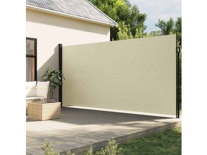 Zatahovací boční markýza krémová 200 x 600 cm