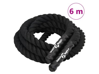 Bojové lano černé 6 m 4,5 kg polyester