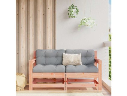 Zahradní židle s poduškami 2 ks masivní dřevo douglasky