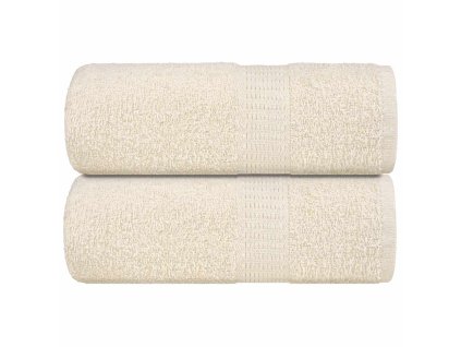 Ručníky pro hosty 2 ks krémové 30x50 cm 360 g/m² 100% bavlna