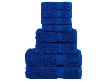 8dílná sada ručníků Premium SOLUND modrá 600 g/m²