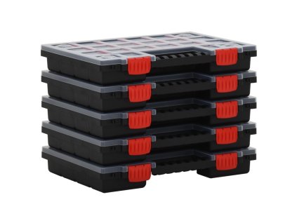 Organizéry na součástky 5 ks 34,5 x 25 x 5 cm polypropylen