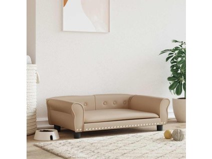 Pelíšek pro psy cappuccino 95 x 55 x 30 cm umělá kůže