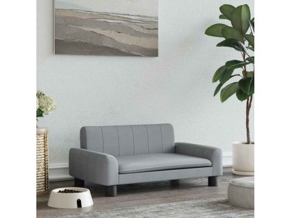 Pelíšek pro psy světle šedý 70 x 45 x 30 cm textil