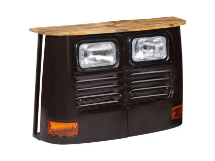 Příborník Kamion z masivního mangovníkového dřeva šedý