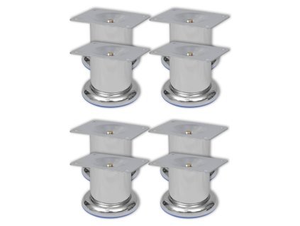 Nohy k pohovce 8 ks kulaté chrom 60 mm