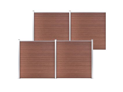 Zahradní plot WPC 699 x 186 cm hnědý