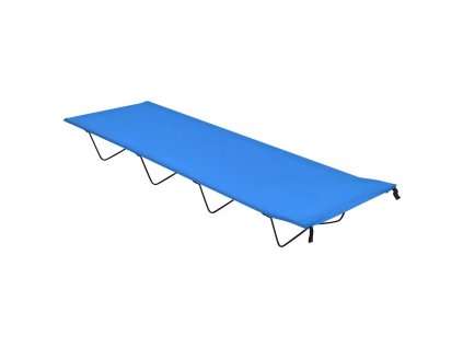 Kempingová postel 180 x 60 x 19 cm oxfordská látka ocel modrá