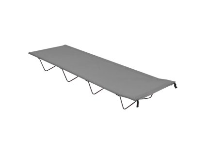 Kempingová postel 180 x 60 x 19 cm oxfordská látka a ocel šedá