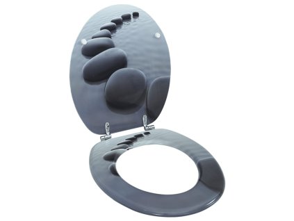 WC sedátko MDF s víkem design kameny