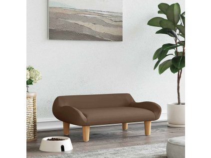 Pelíšek pro psy hnědý 70 x 40 x 24 cm textil
