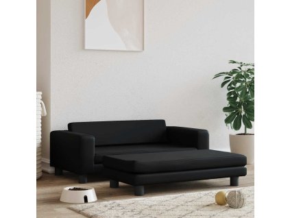 vida Pelíšek pro psa a prodlužovací díl černý 100x50x30 cm umělá kůže